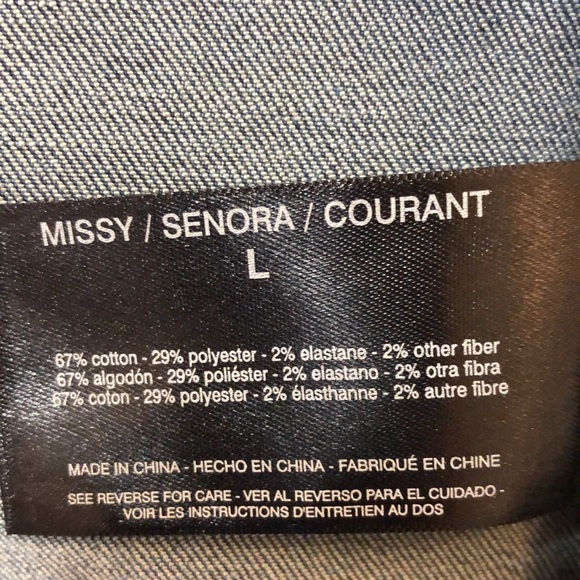 NINE WEST Jeans Denim Jacket sz L - Picture 4 of 9